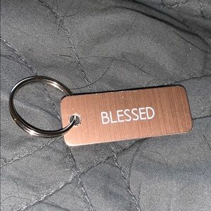 Rose gold blessed keychain